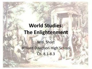 World Studies: The Enlightenment