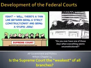 Development of the Federal Courts