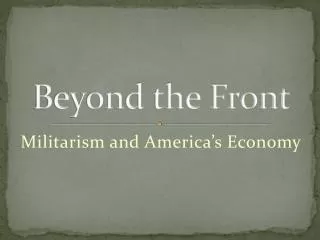 beyond the front