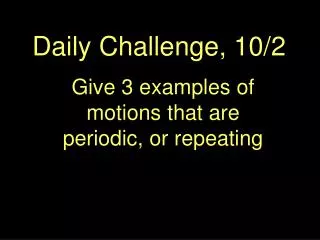Daily Challenge, 10/2