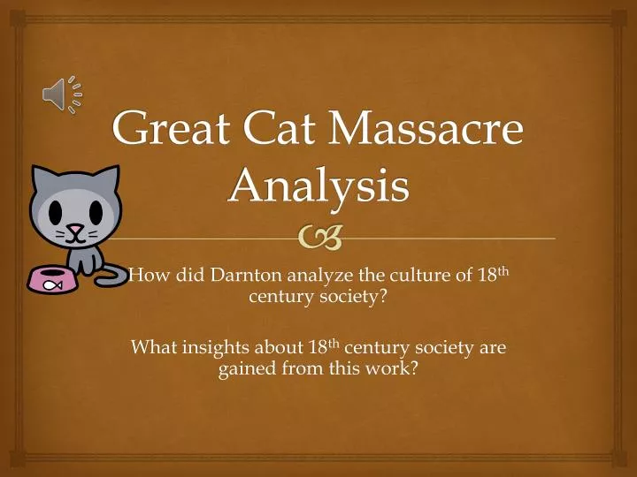 great cat massacre analysis