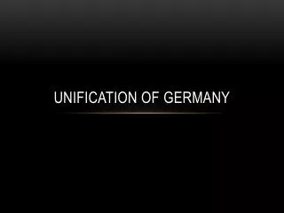 Unification of germany