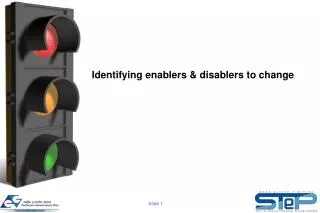 Identifying enablers &amp; disablers to change