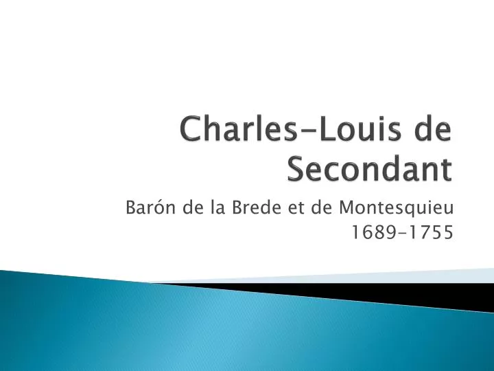 charles louis de secondant