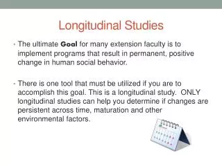 Longitudinal Studies