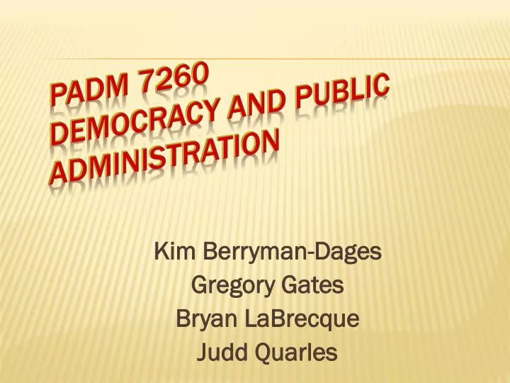 padm 7260 democracy and public administration
