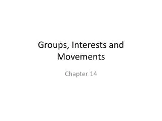 Groups, Interests and Movements