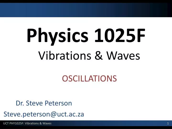 physics 1025f vibrations waves