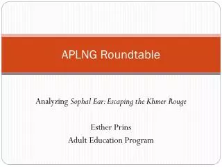 APLNG Roundtable