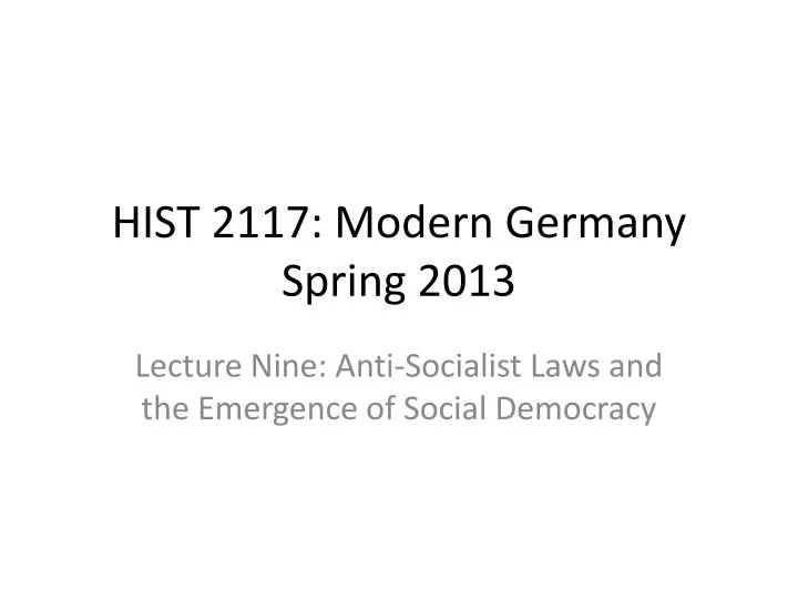 hist 2117 modern germany spring 2013