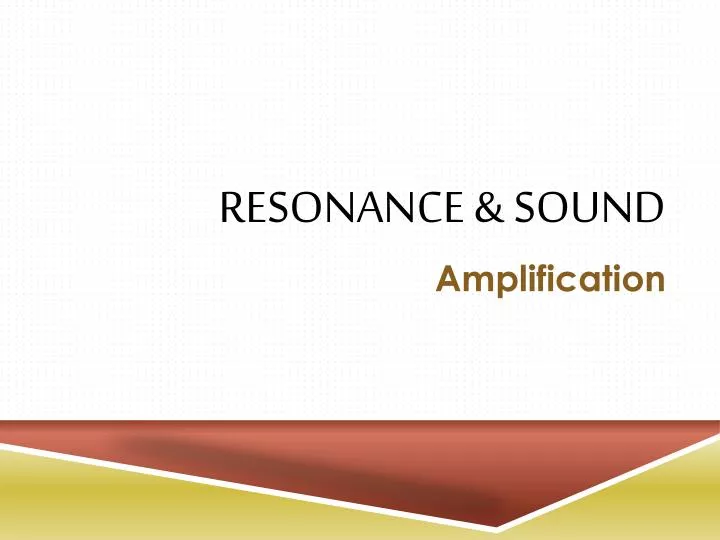 resonance sound