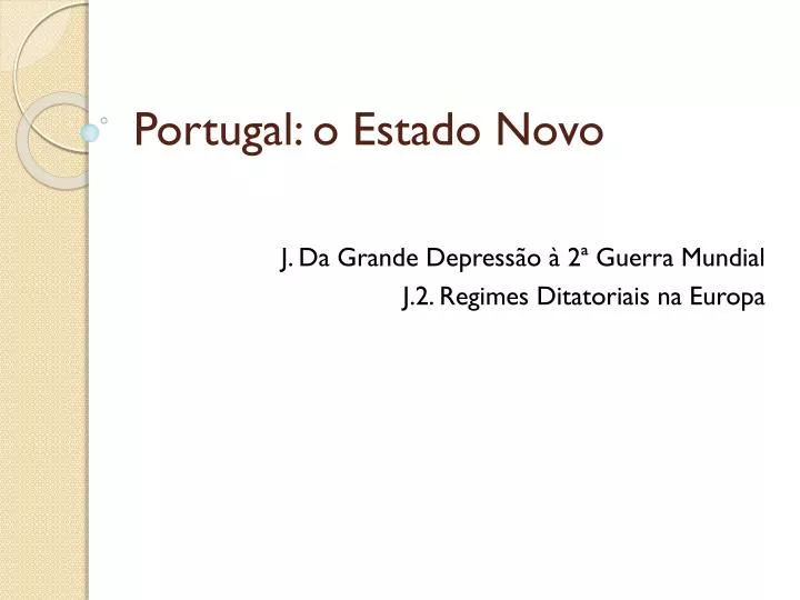 portugal o estado novo