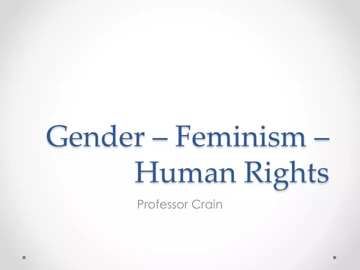 gender feminism human rights