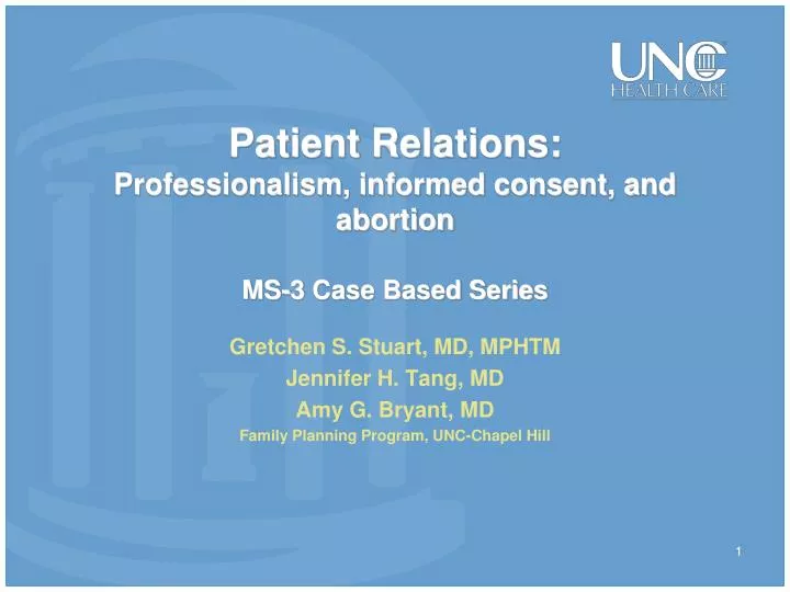 patient relations professionalism informed consent and abortion ms 3 case based series