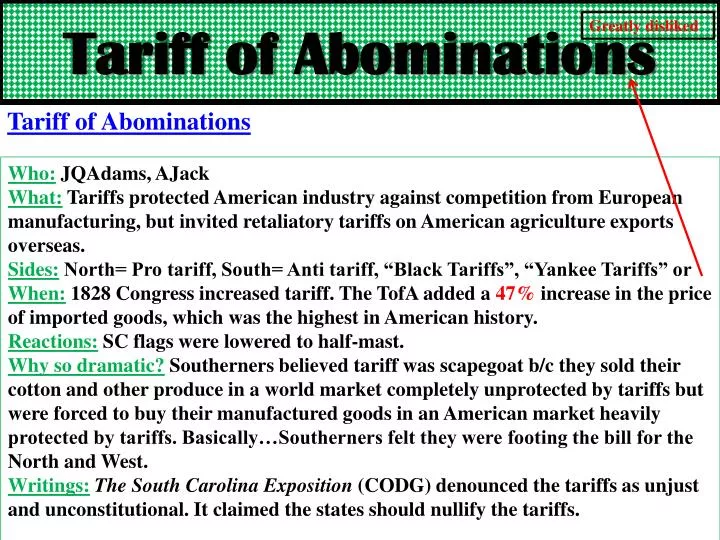 tariff of abominations