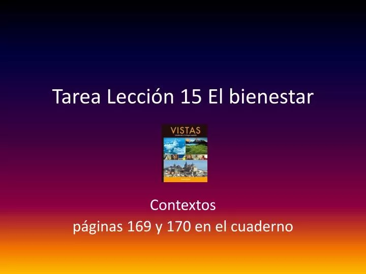 tarea lecci n 15 el bienestar