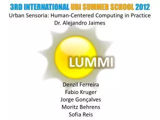 Urban Sensoria : Human-Centered Computing in Practice Dr. Alejandro Jaimes