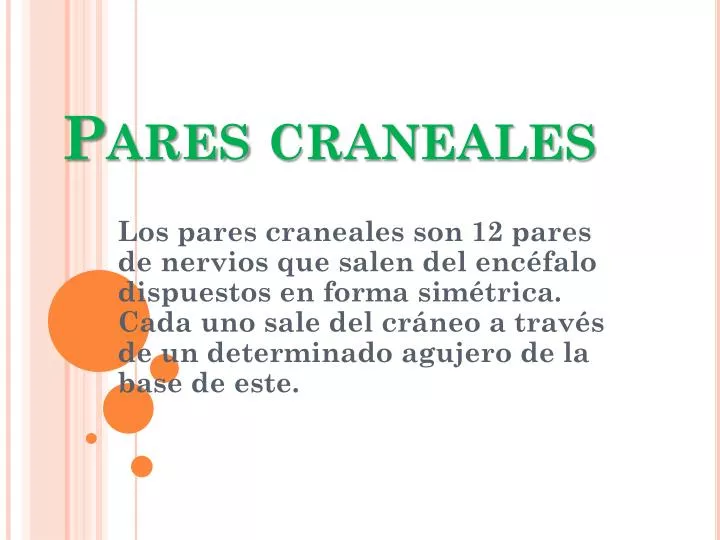 pares craneales