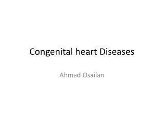 Congenital heart Diseases
