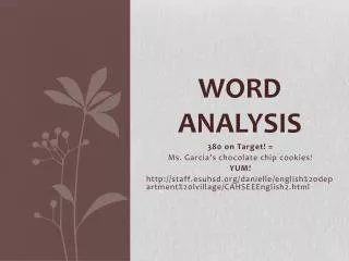 Word Analysis
