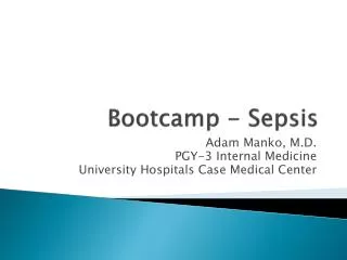 Bootcamp - Sepsis