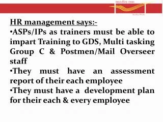 HR management says:-