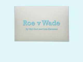 Roe v Wade