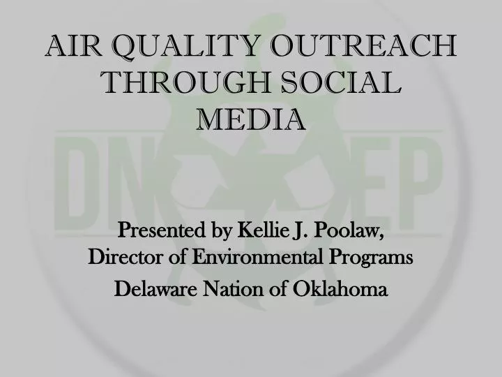 air quality outreach through social media