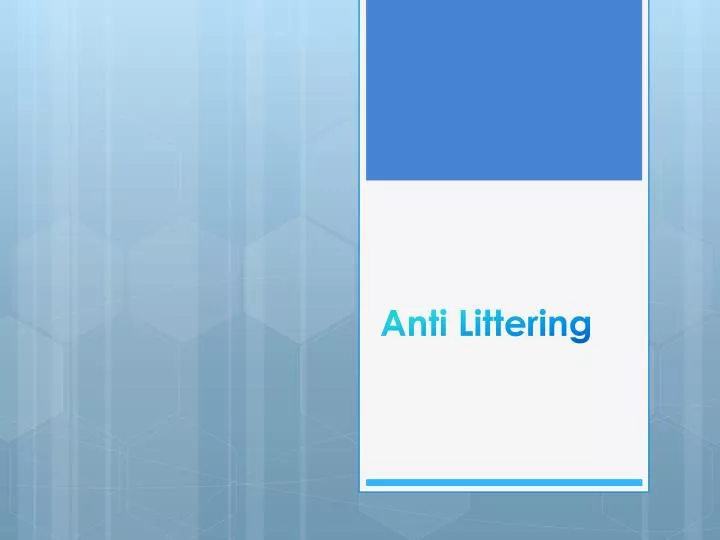 anti littering