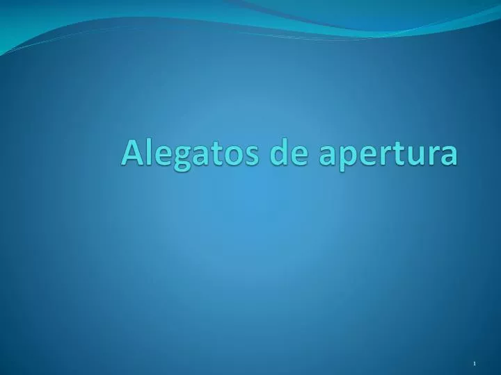 alegatos de apertura