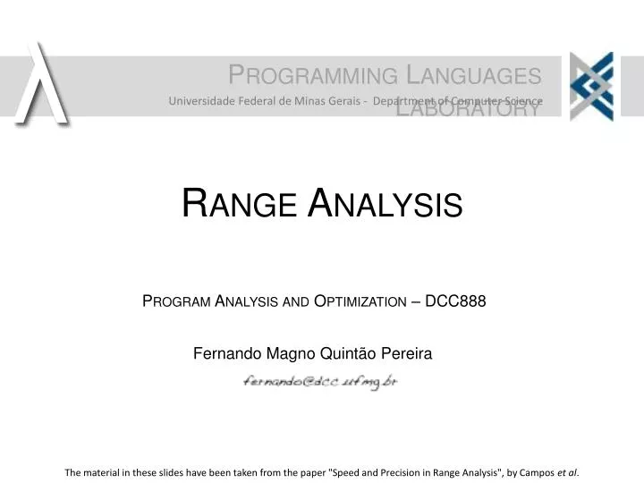 range analysis