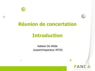 r union de concertation introduction