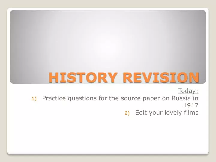 history revision