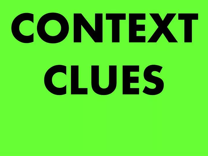 context clues