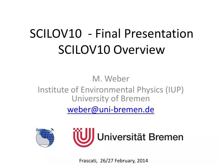 scilov10 final presentation scilov10 overview