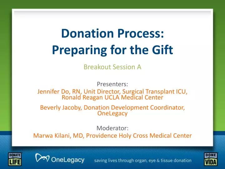 donation process preparing for the gift