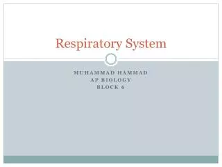 Respiratory System