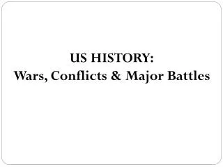 US HISTORY: Wars, Conflicts &amp; Major Battles