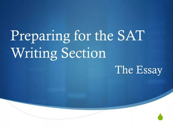 preparing for the sat writing section