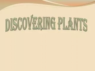 Discovering Plants