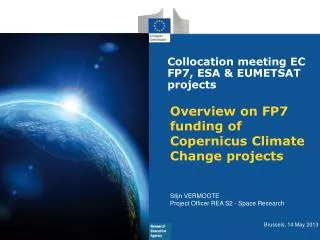 Overview on FP7 funding of Copernicus Climate Change projects