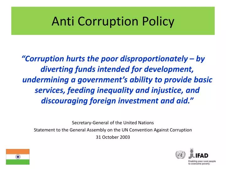 anti corruption policy