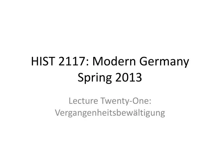 hist 2117 modern germany spring 2013