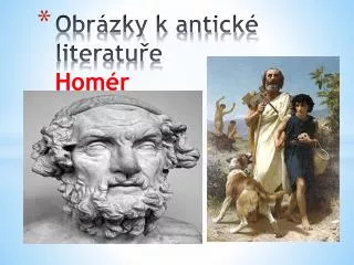 Obrázky k antické literatuře Homér