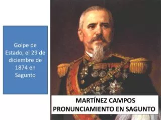 MARTÍNEZ CAMPOS PRONUNCIAMIENTO EN SAGUNTO