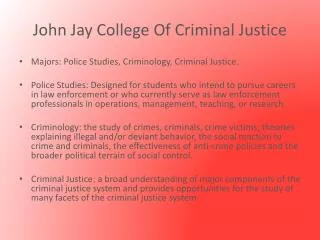 John Jay College Of Criminal Justice