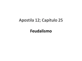 apostila 12 cap tulo 25 feudalismo