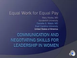 Communication and negotiating skills for leadership in women