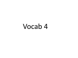 Vocab 4