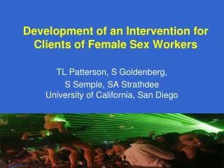 Development of an Intervention for Clients of Female Sex Workers